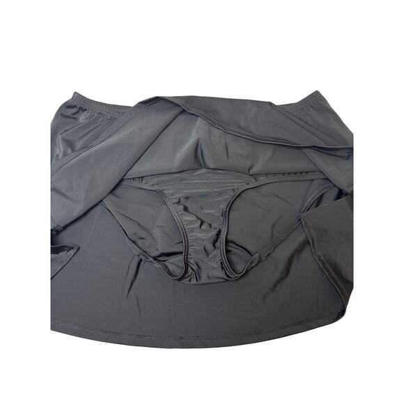 Cacique Swim Lane Bryant Black Side Slit Swim Skirt Sz: 16 - Picture 3 of 8